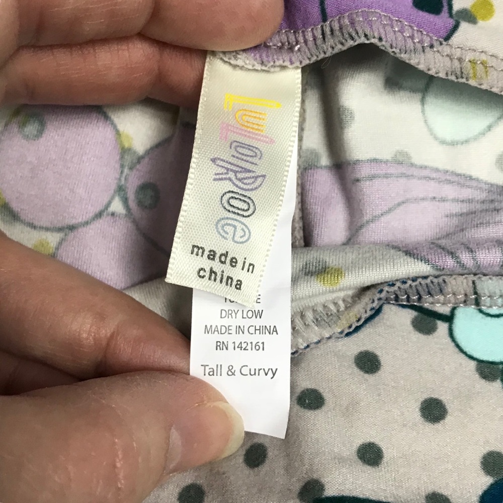 ✂️ Lularoe TC funky floral leggings - Picture 3 of 3